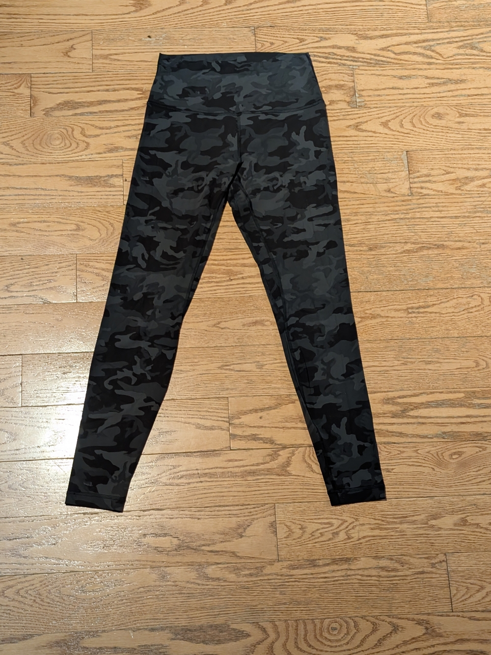 Kids Black Camo Leggings - High-Waist Active Bottoms